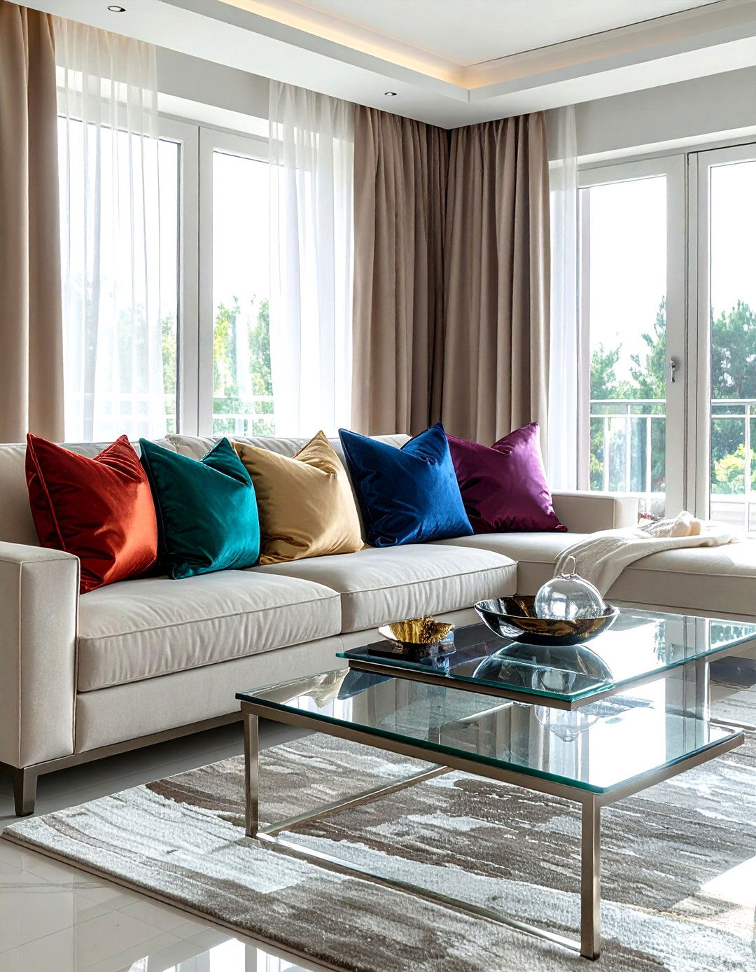 Silk Pillow Living Room - 30 plush living room ideas