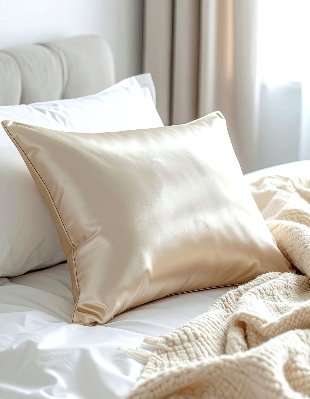 Silk Throw Pillow - 30 soft texture living room ideas