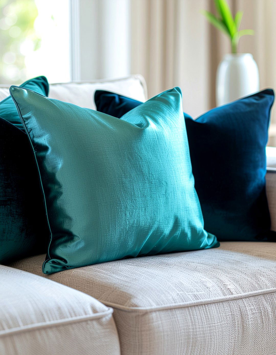 Silk Throw Pillows - 30 silk living room ideas