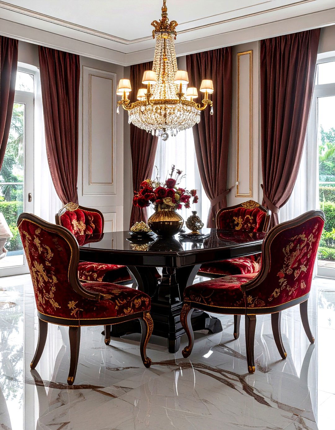 Silk Upholstery Dining Chairs - 30 Indian dining room ideas