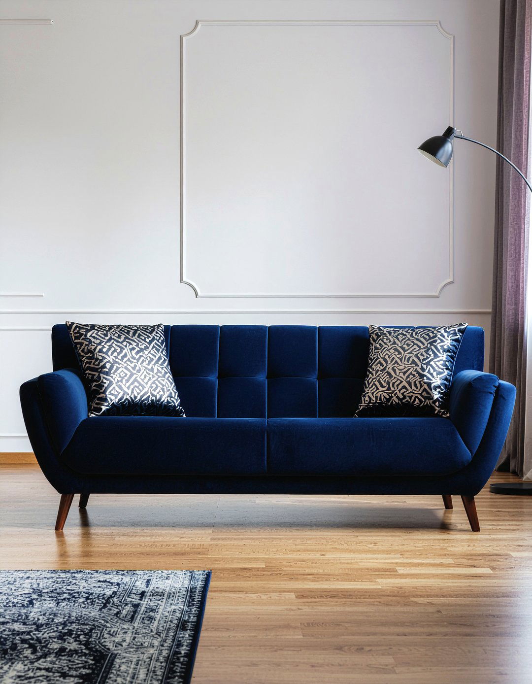 Silk Velvet Sofa - 30 silk living room ideas