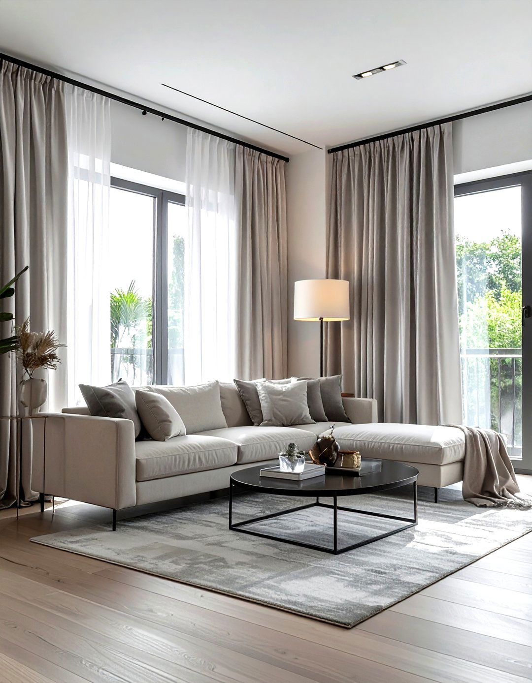 Silk Window Curtains Living Room - 30 living room transitional furniture ideas