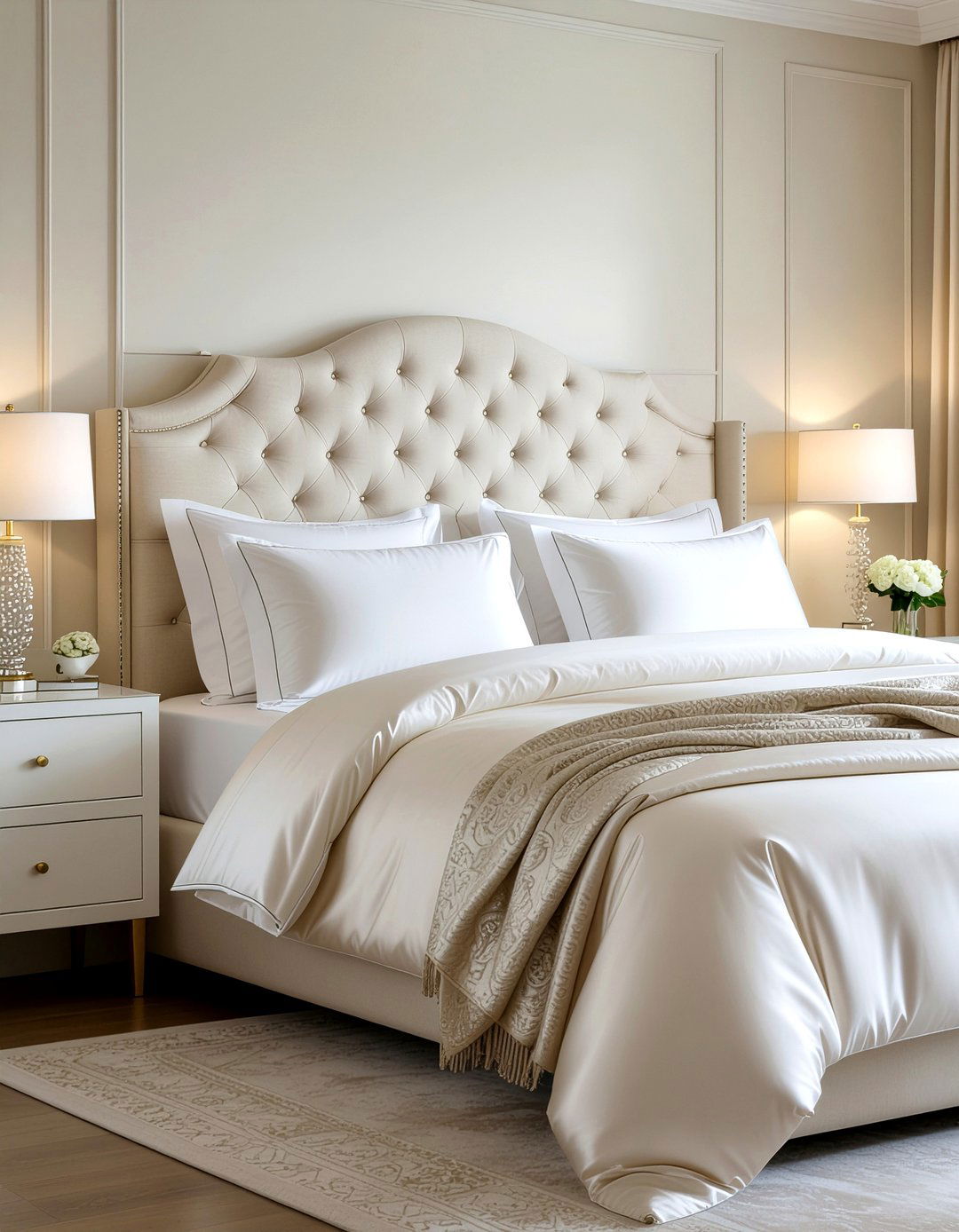 Silk and satin blend bedding - 30 bedroom satin bedding ideas