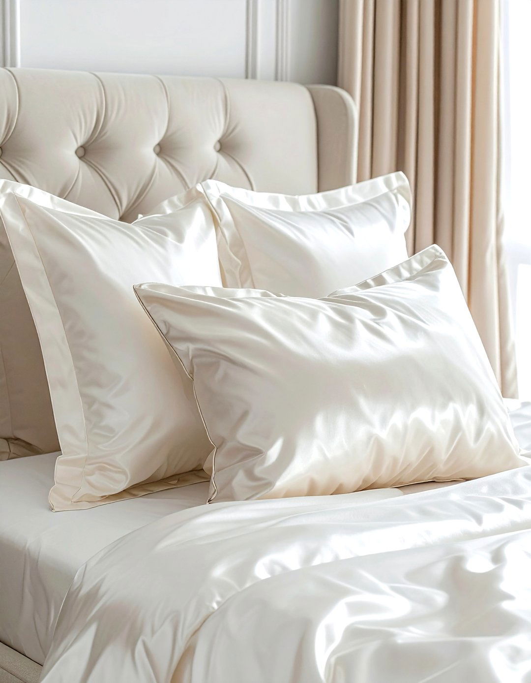 Silk and satin pillow textures - 30 pillow mix ideas