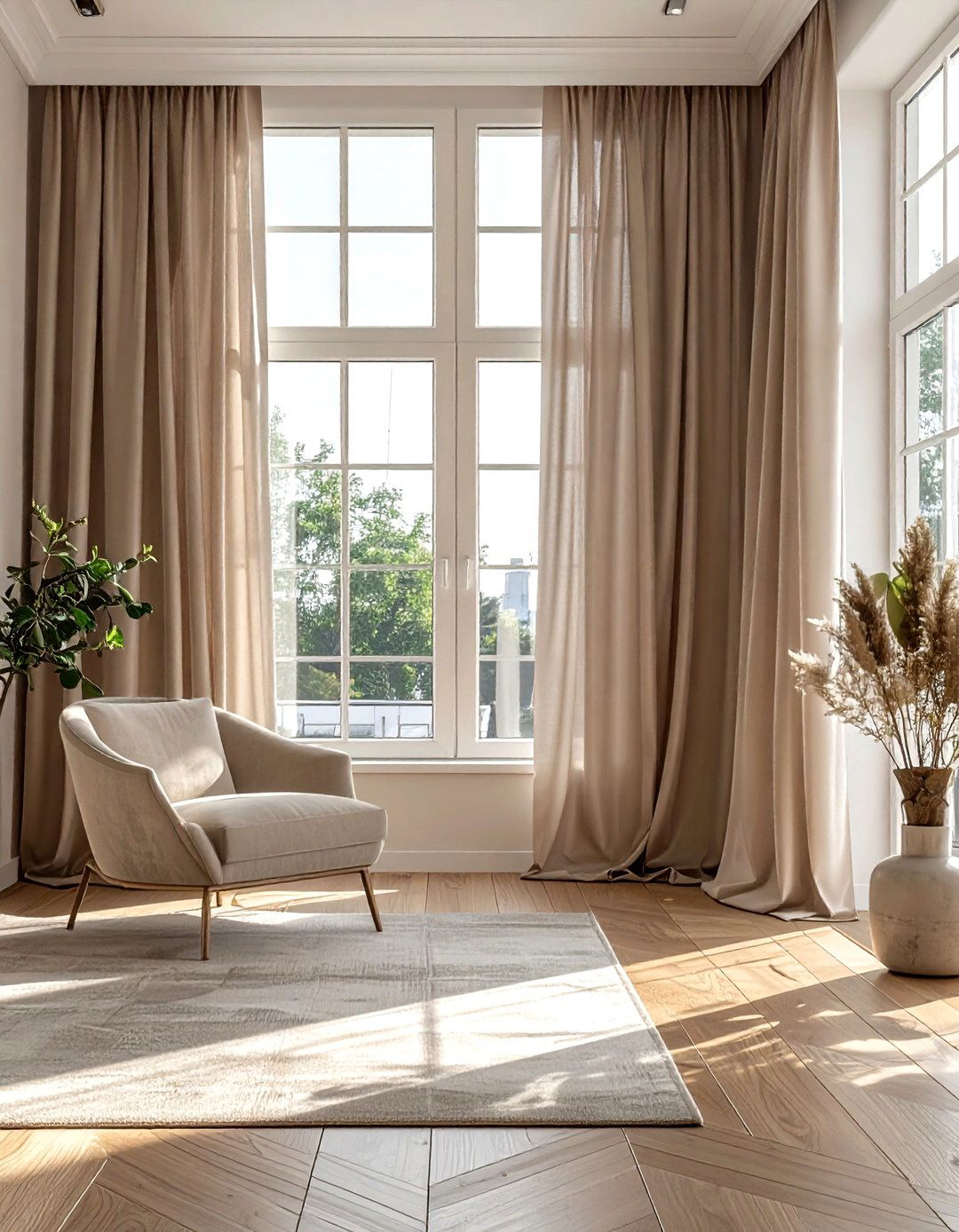 Silk curtain panel - 30 silk decor ideas