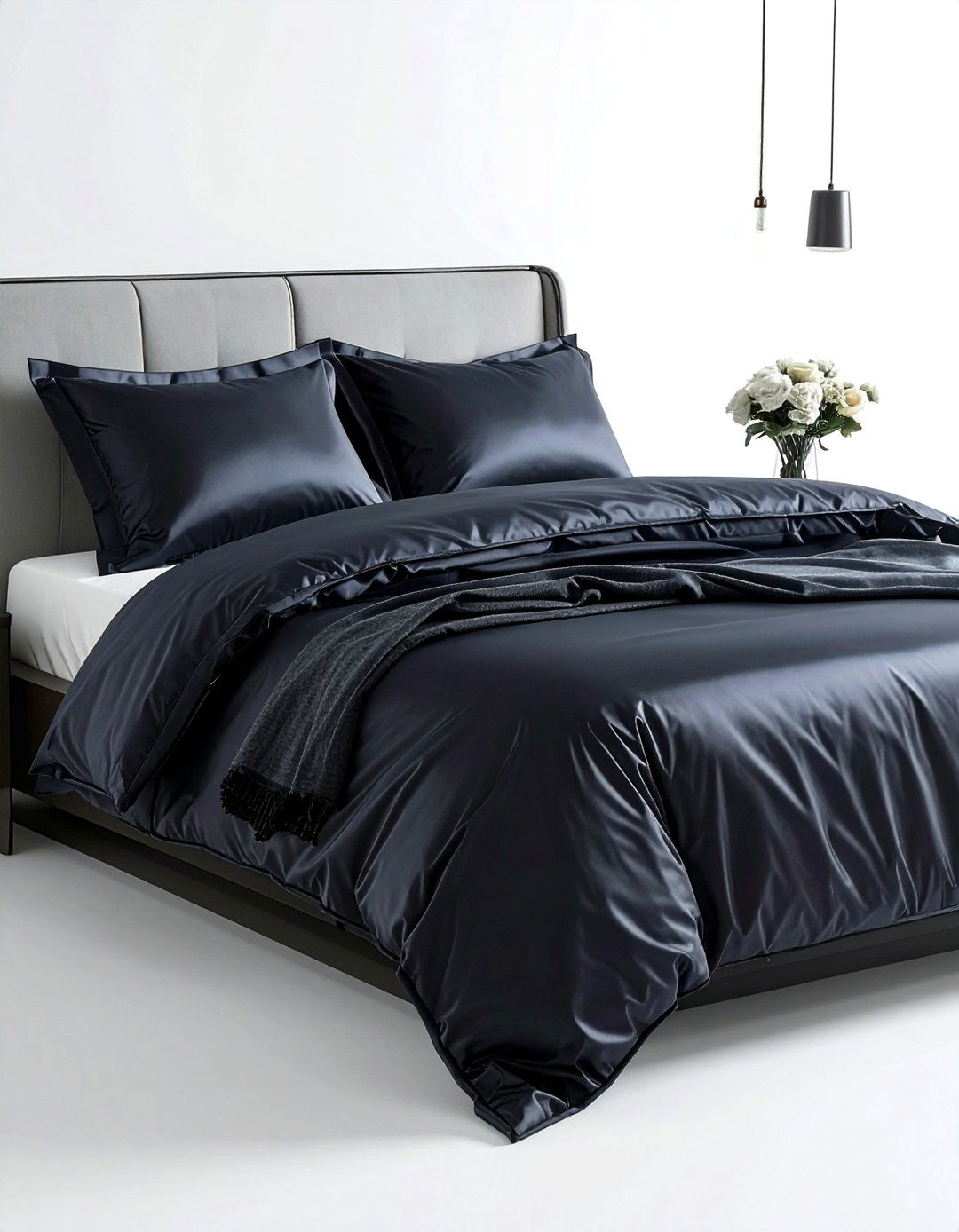 Silk duvet set - 30 silk decor ideas