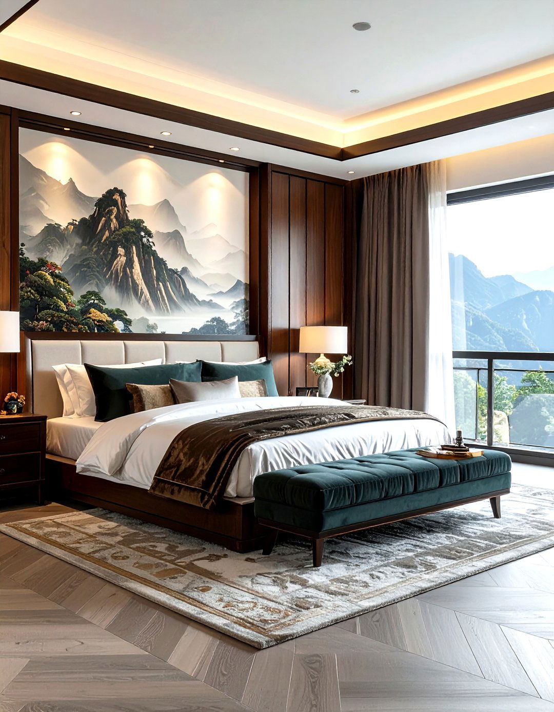 Silk folding screen - 30 chinoiserie decor ideas