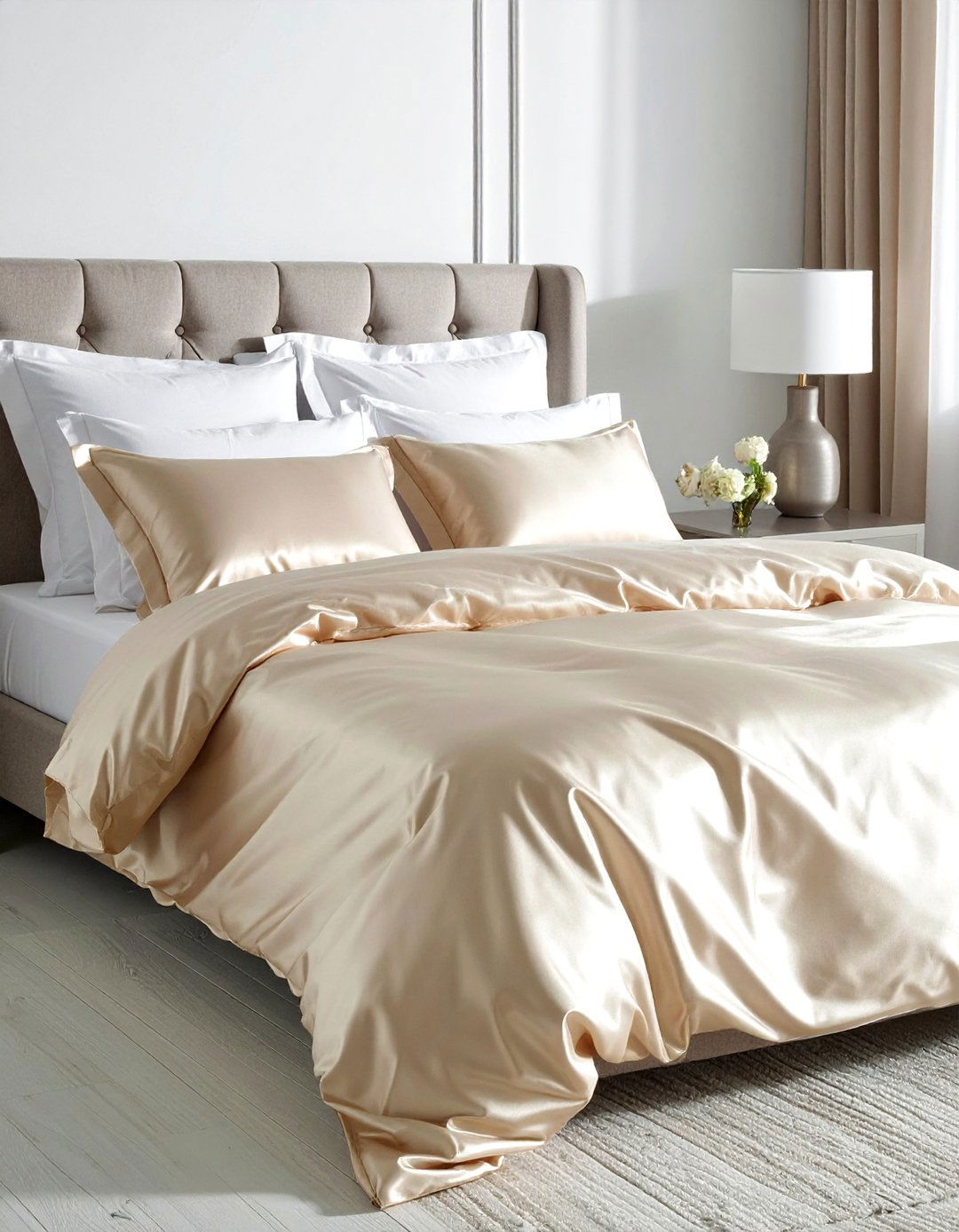 Silk pillowcases - 30 soft texture bedroom ideas