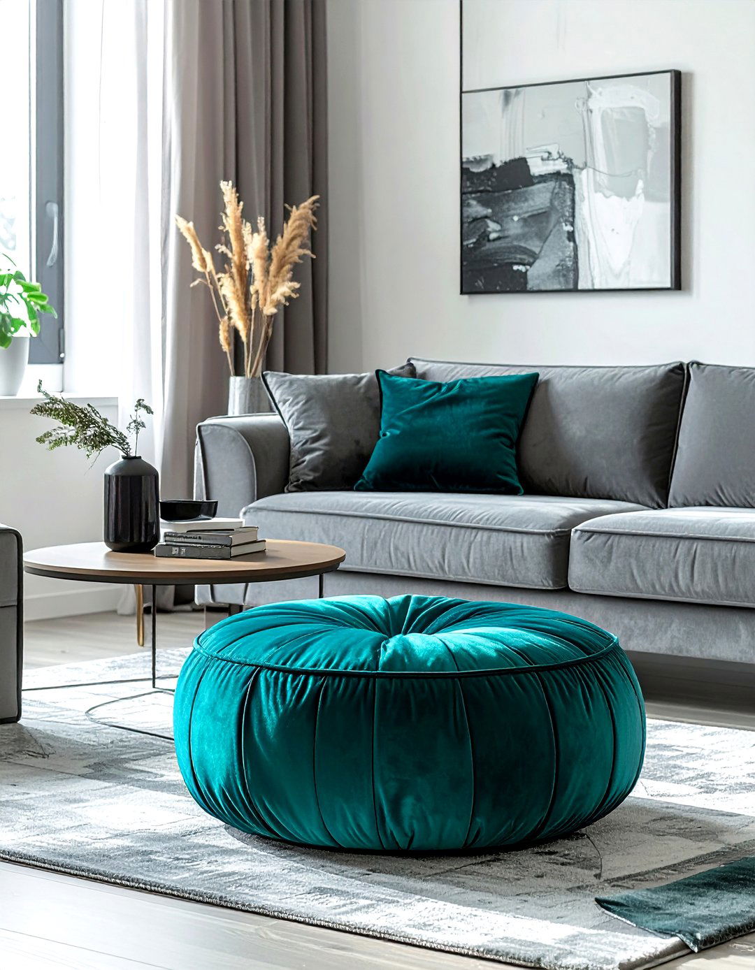 Silk pouf ottoman - 30 silk decor ideas