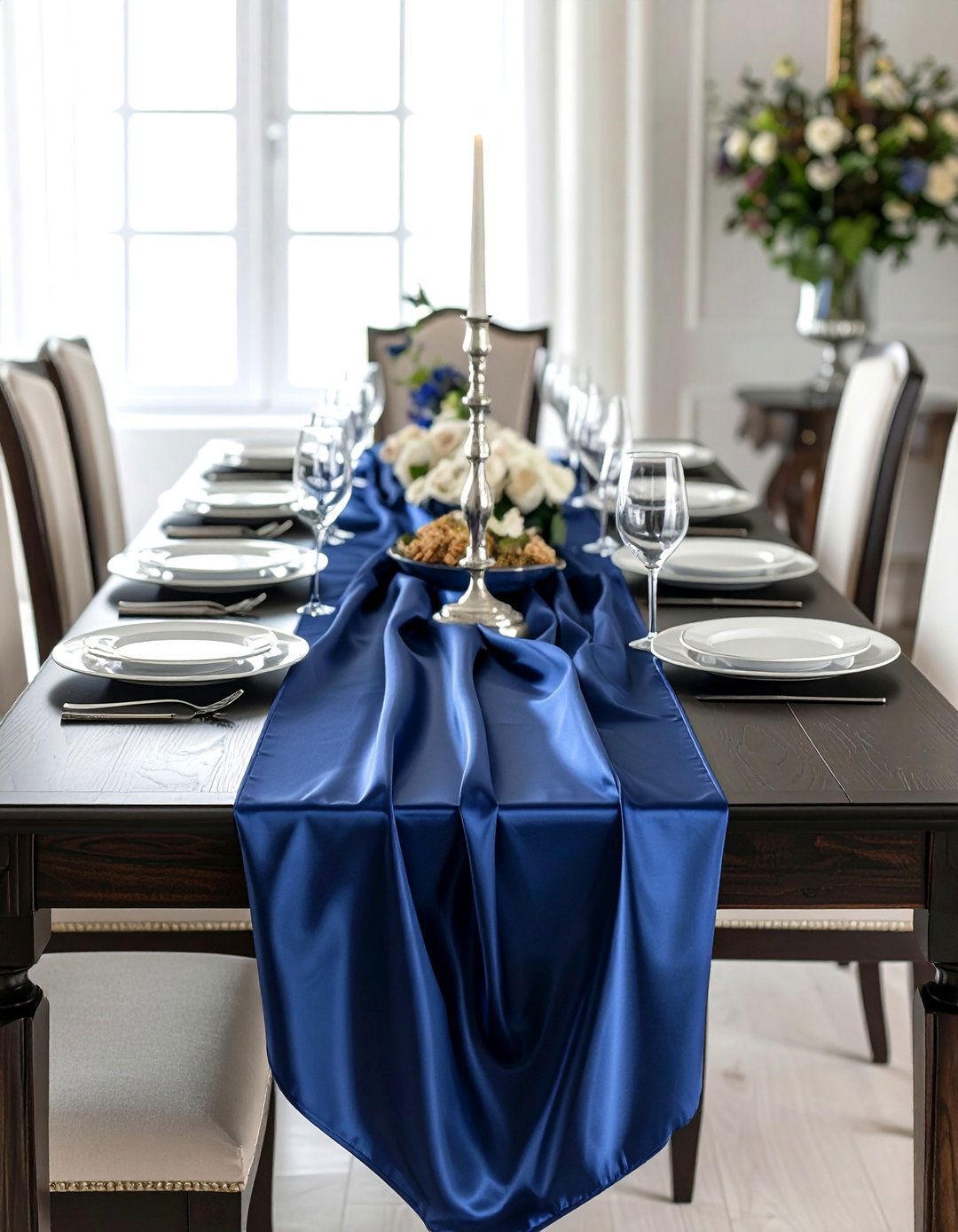 Silk table runner - 30 silk decor ideas