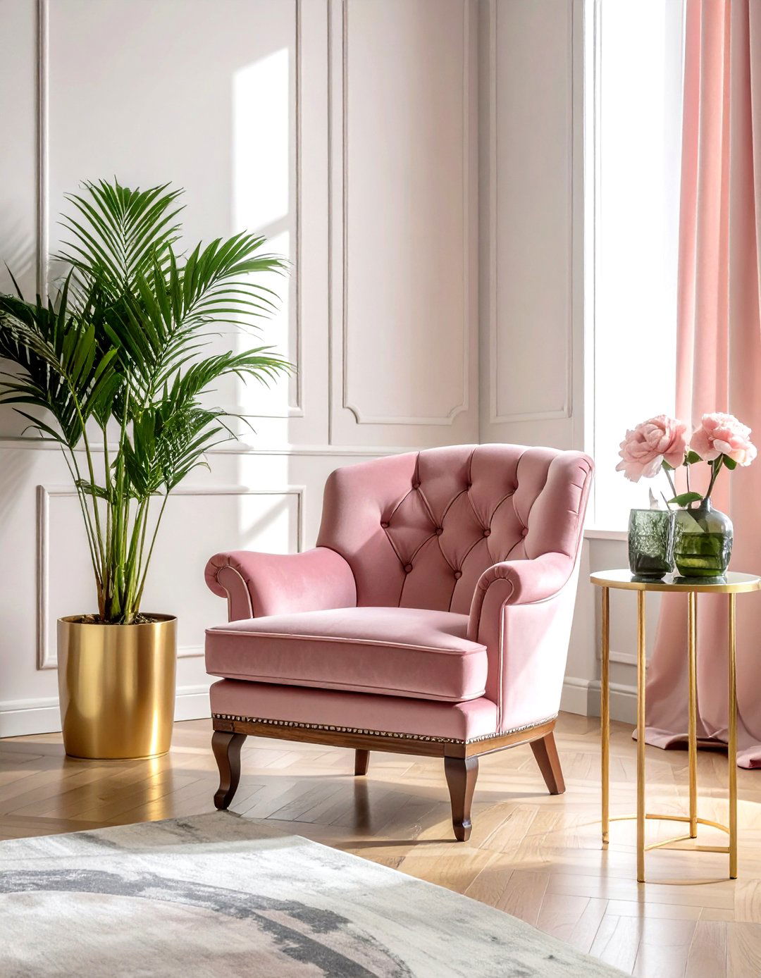 Silk upholstered armchair - 30 silk decor ideas