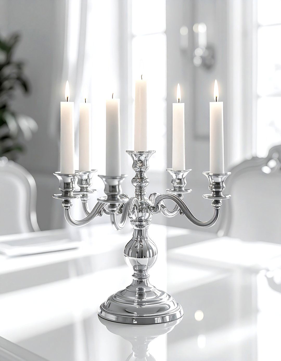 Silver Candelabra - 30 living room candle holders