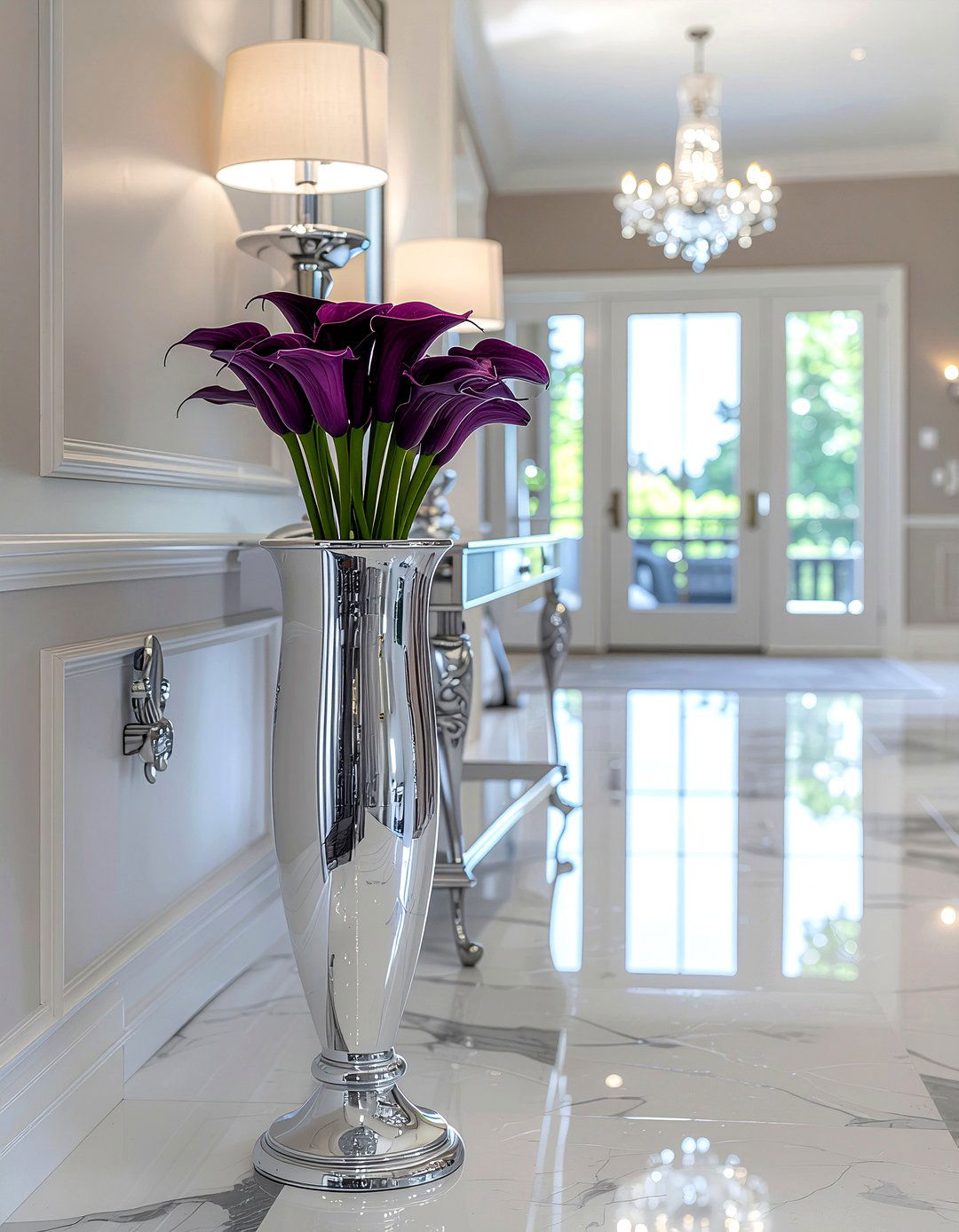 Silver Chrome Floor Vase - 30 floor vase ideas