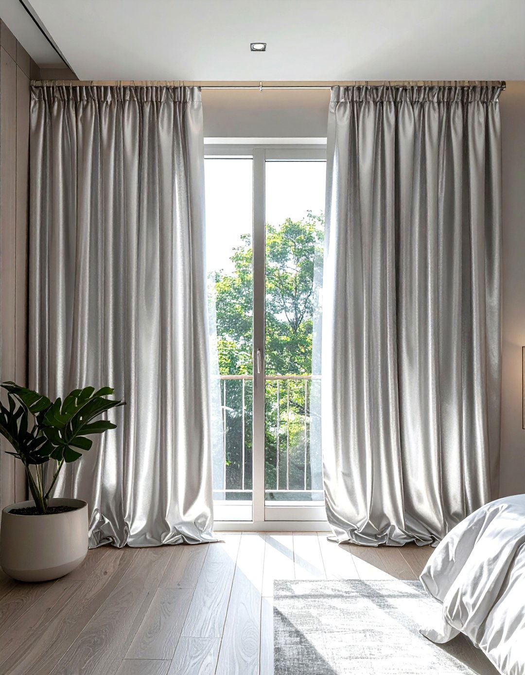 Silver Curtain - 30 silver decor ideas