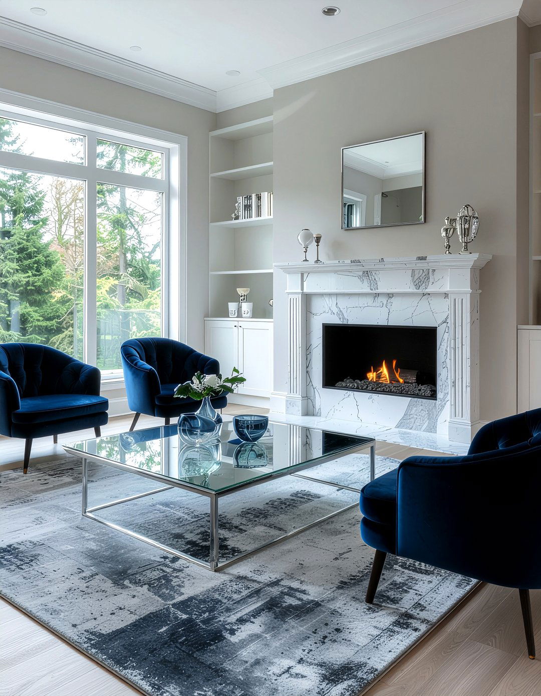 Silver Fireplace Screen - 30 fireplace screen ideas