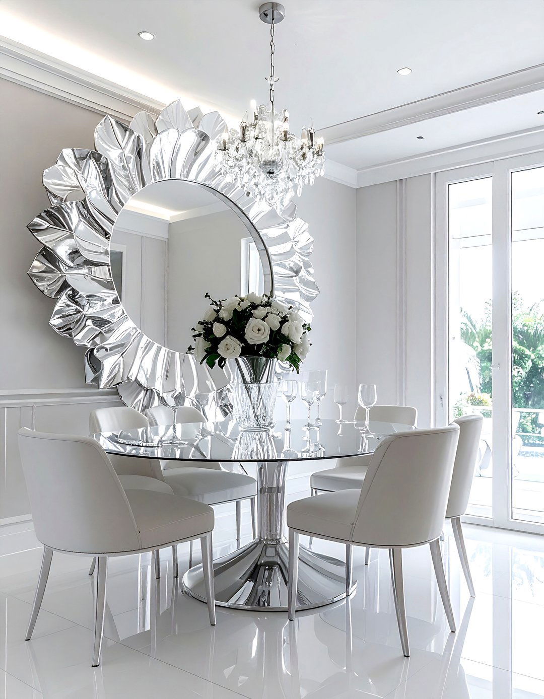 Silver Leaf Mirror - 30 round mirror ideas