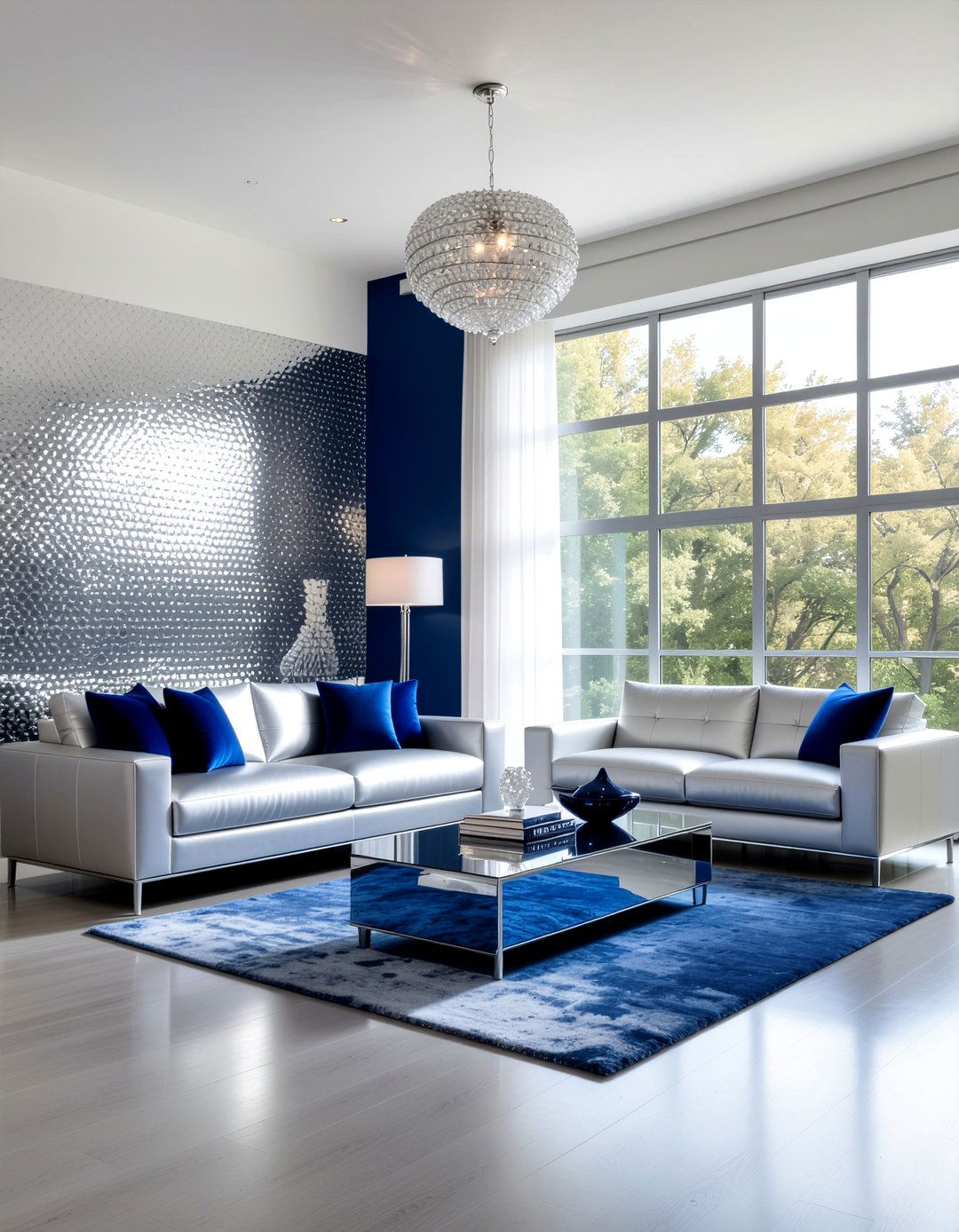 Silver Living Room - 30 jewel toned living room ideas