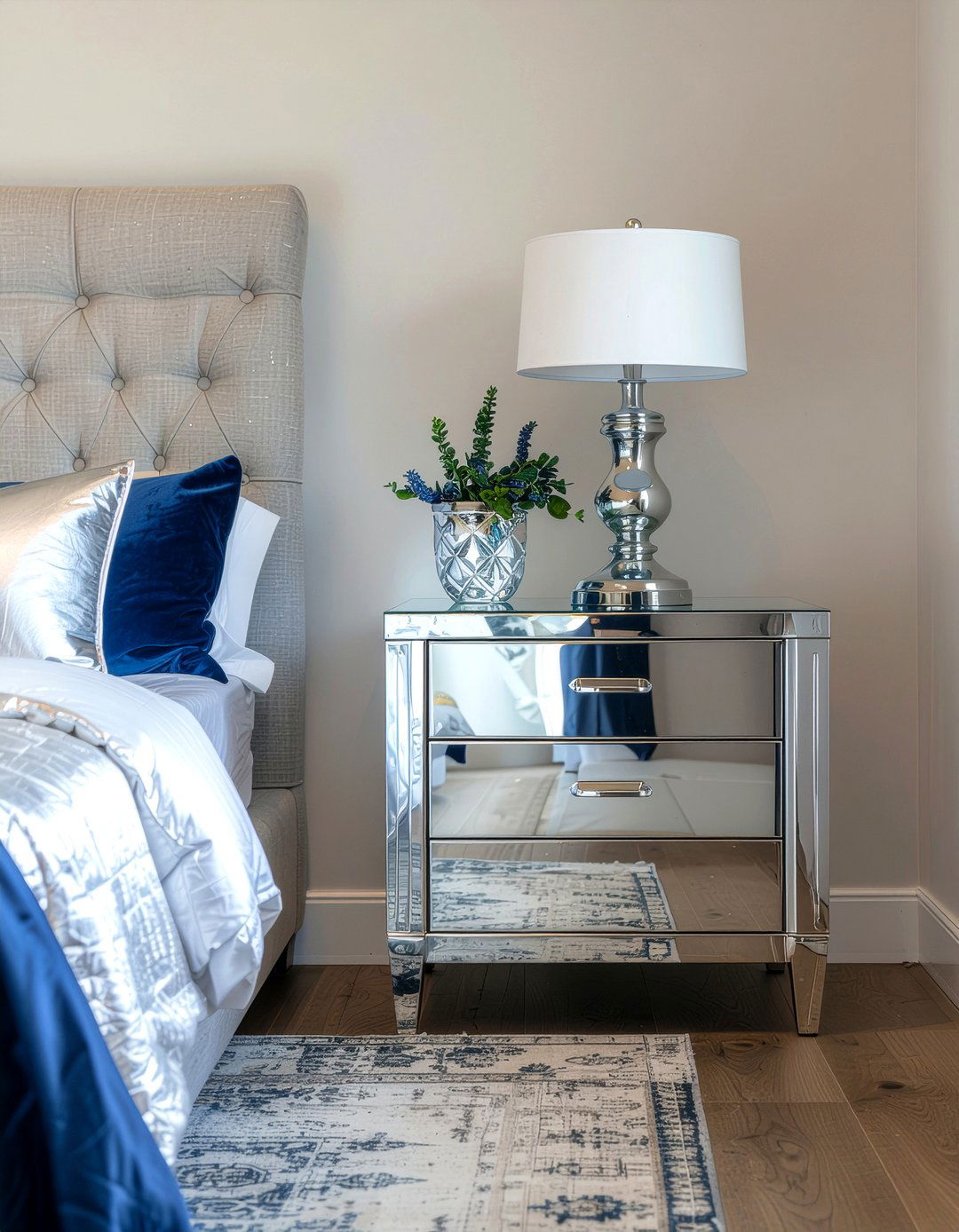Silver Mirrored Nightstand - 30 bedroom mirrored nightstands