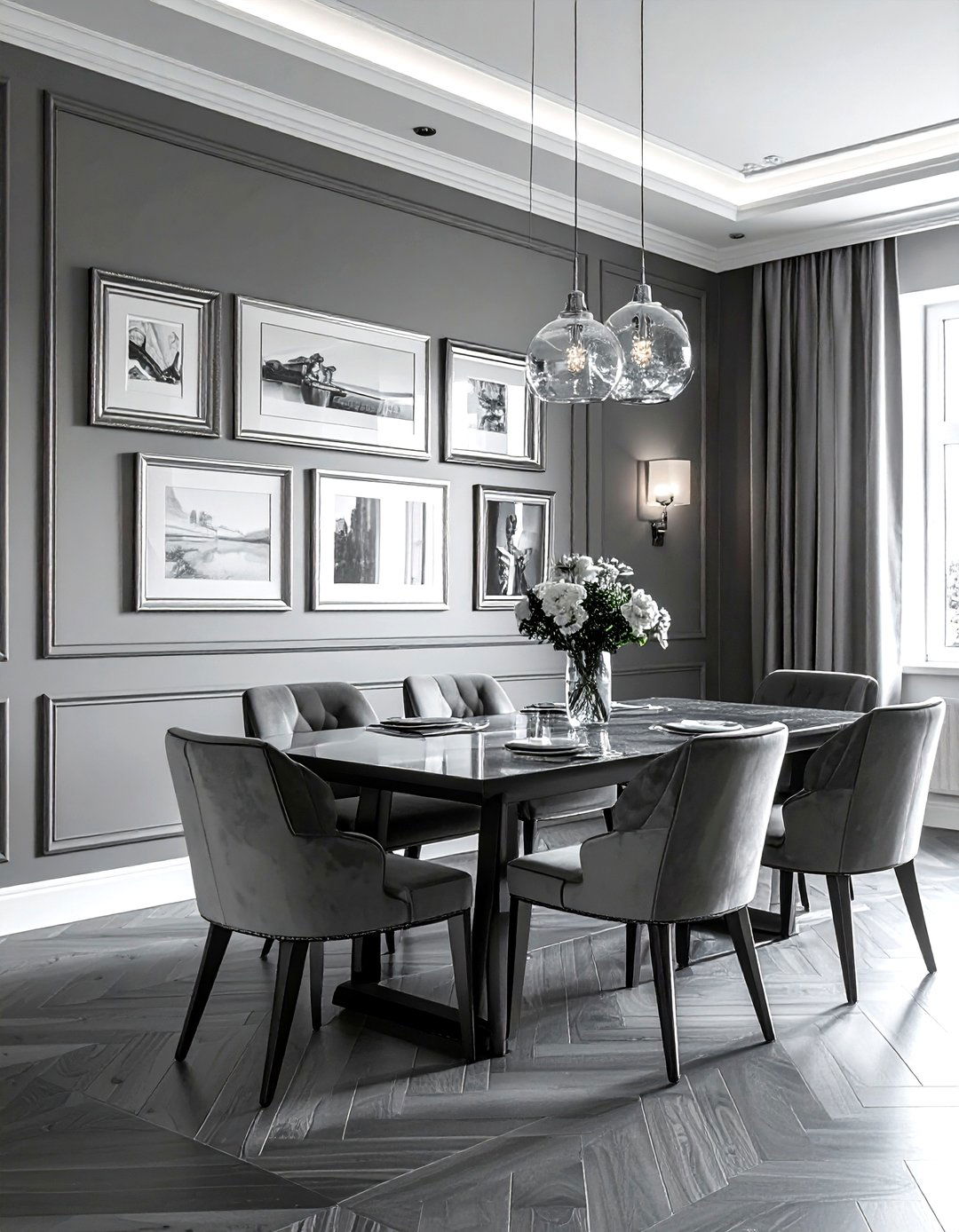 Silver Picture Frames - 30 gray dining room accessories ideas