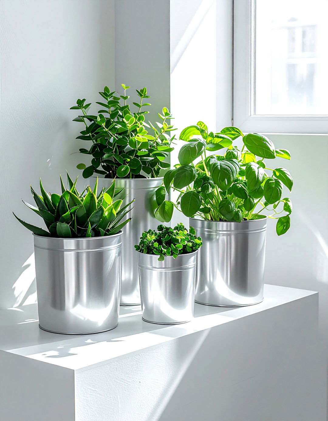 Silver Planter - 30 silver decor ideas