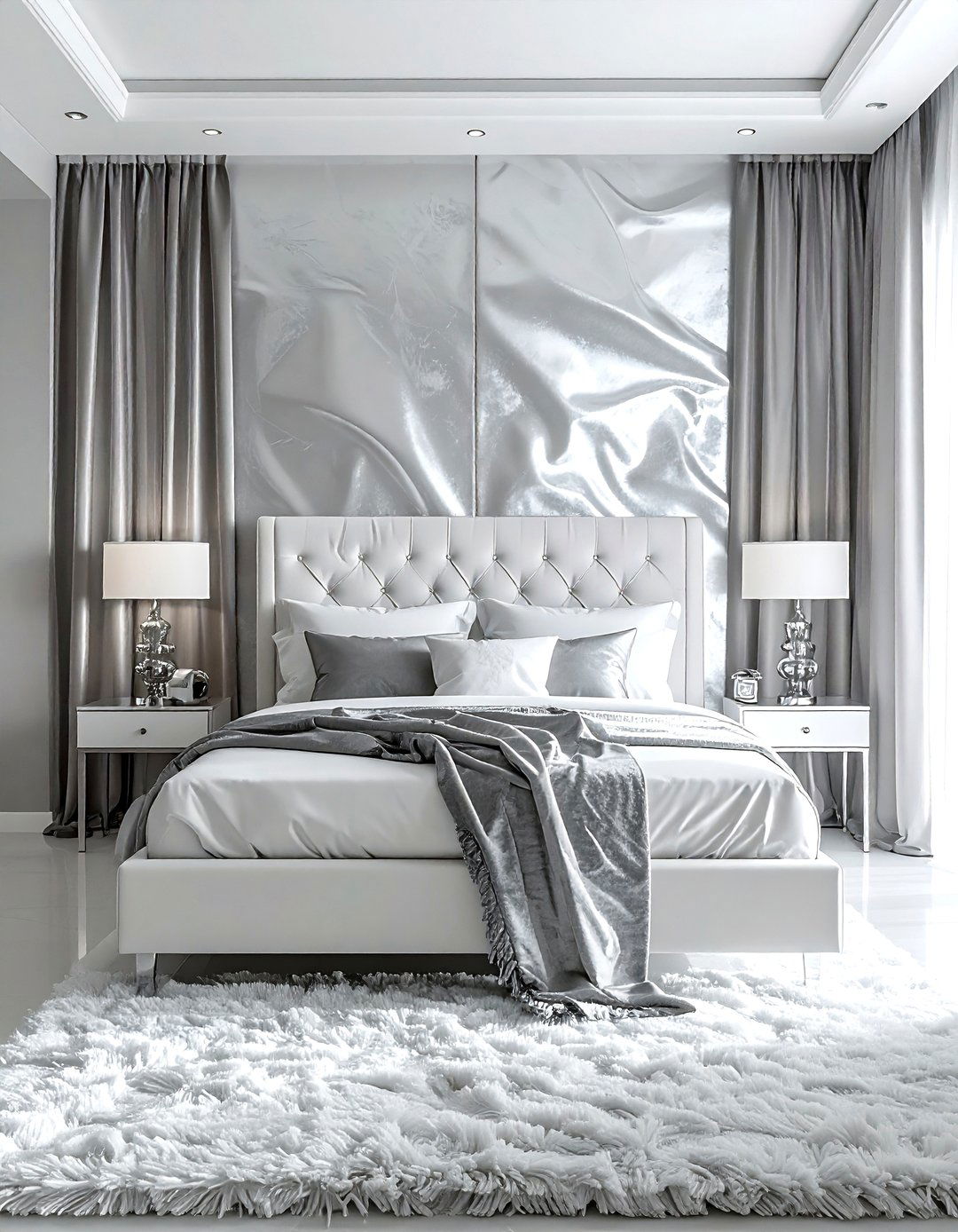 Silver Silk Texture - 30 subtle wallpaper ideas