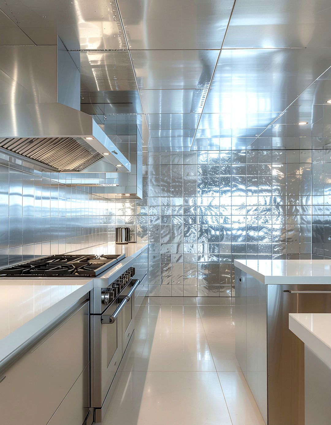 Silver Tin Ceiling - 30 kitchen tin ceiling ideas