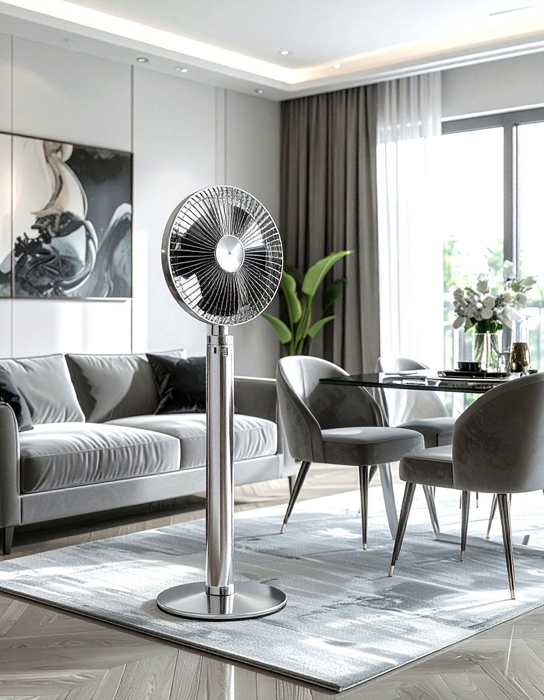 Silver Tower Fan - 30 living room tower fans