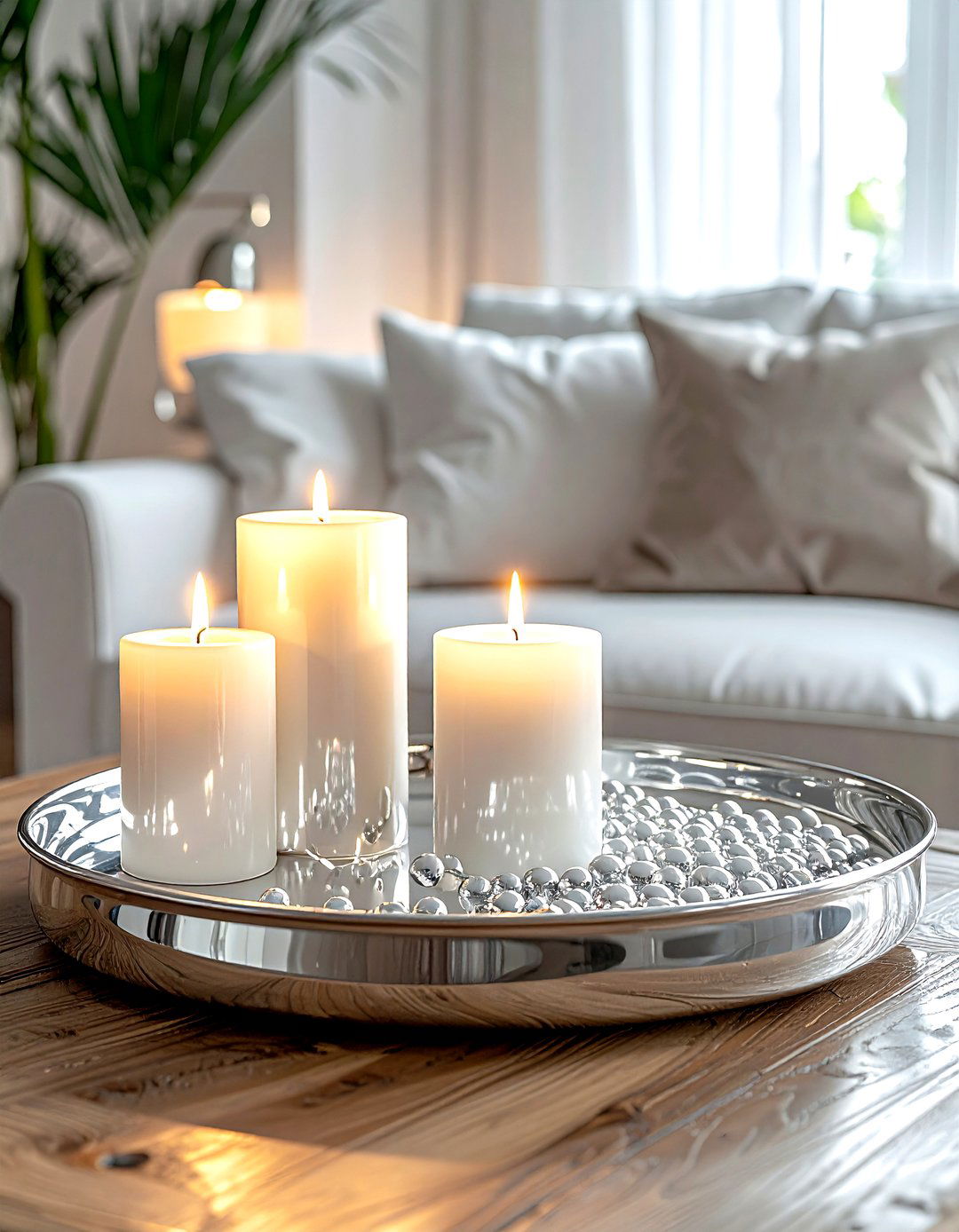 Silver Tray - 30 silver decor ideas