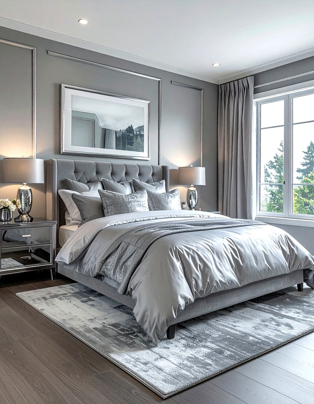 Silver and gray bedroom - 30 gray bedroom decor ideas