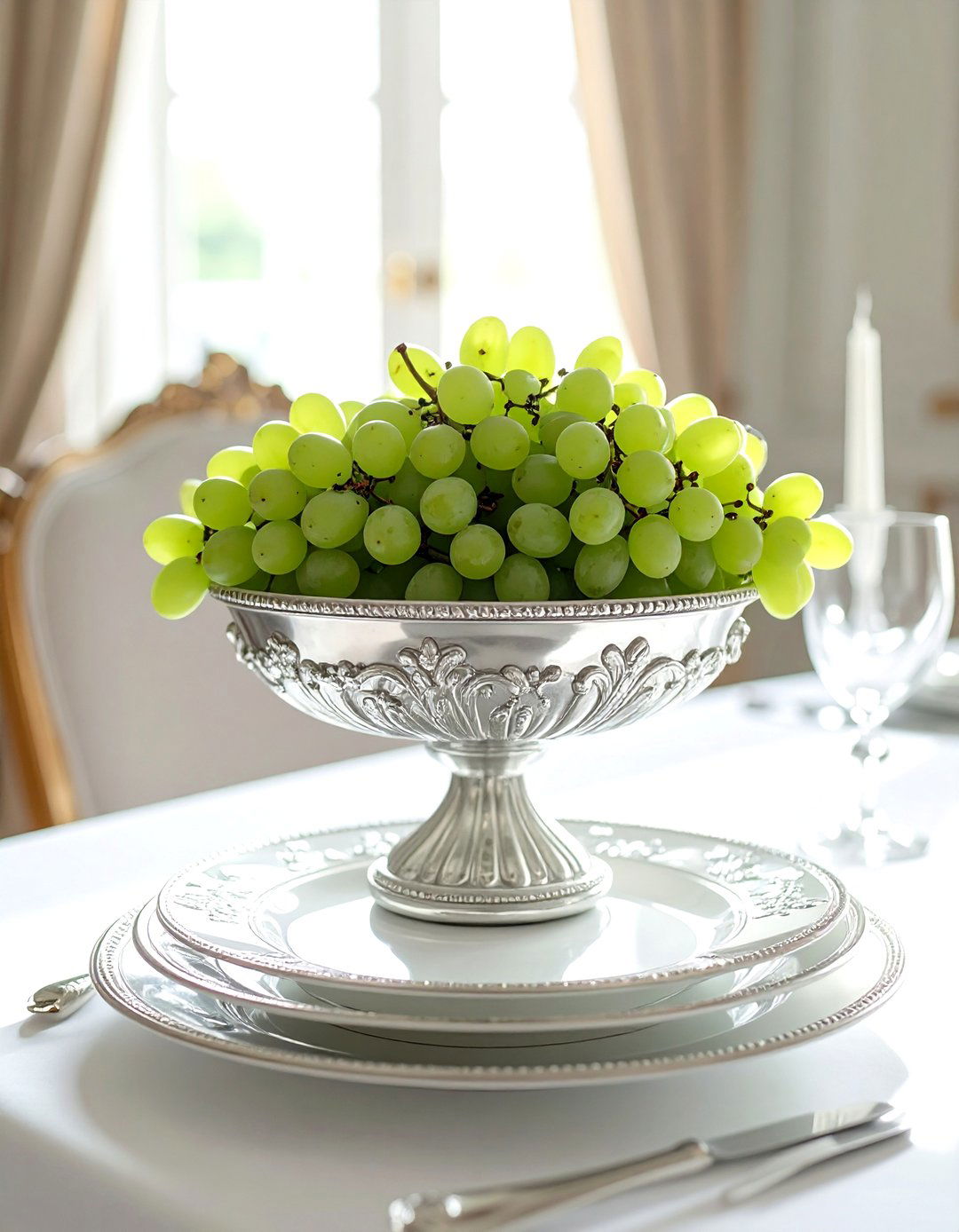 Silver fruit bowl - 30 fruit bowl ideas