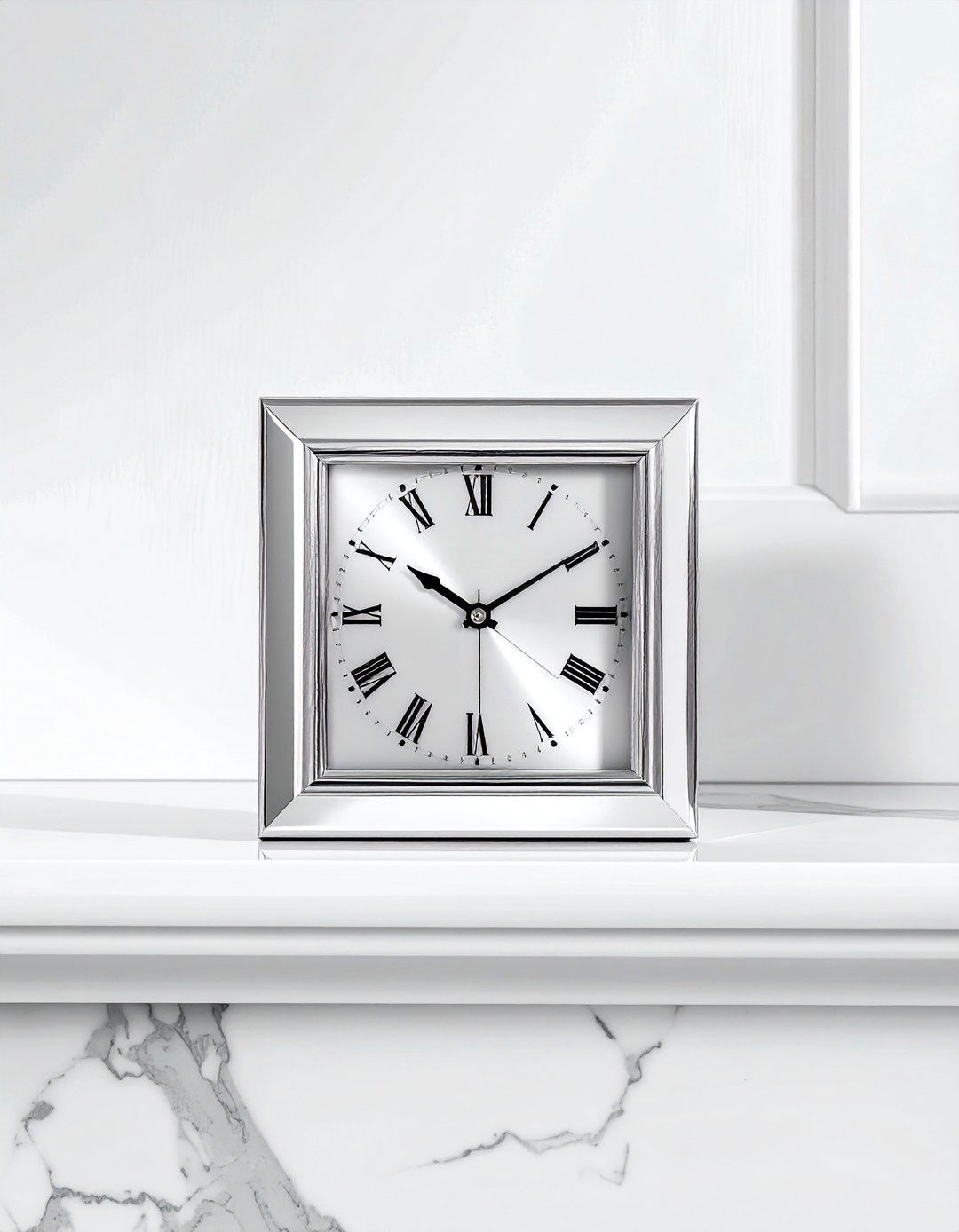 Silver mantel clock - 30 living room mantel clocks