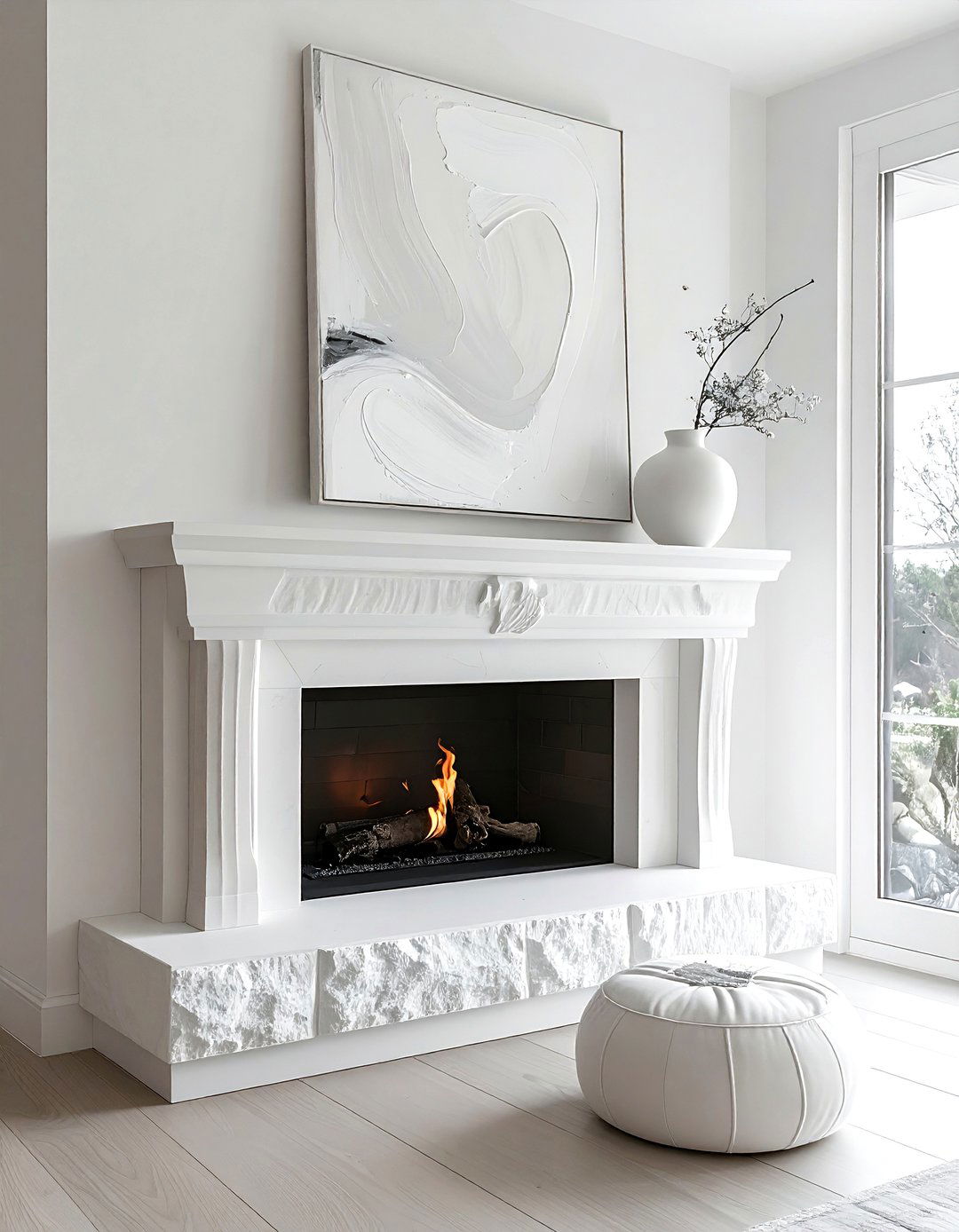 Simple Fireplace Mantel - 30 minimalist home decor ideas