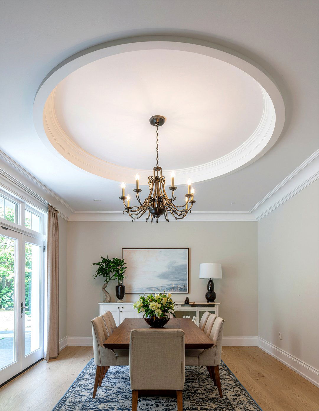 Simple Ring Ceiling Medallion - 30 dining room ceiling medallion ideas