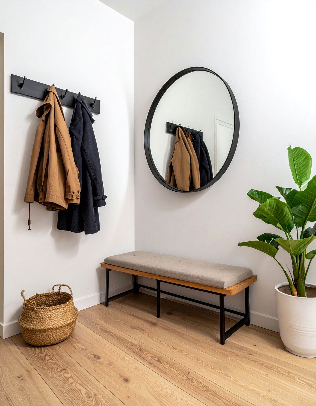 Simple entryway organization - 30 Scandinavian minimalist decor ideas