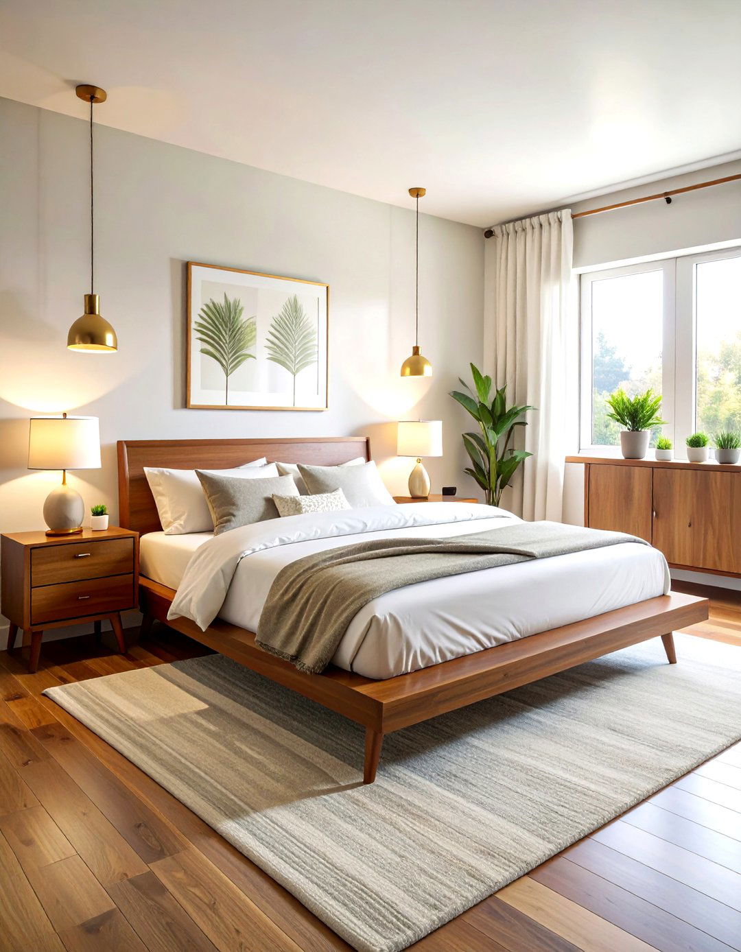 Simple mid century bedroom - 30 mid-century glam bedroom ideas