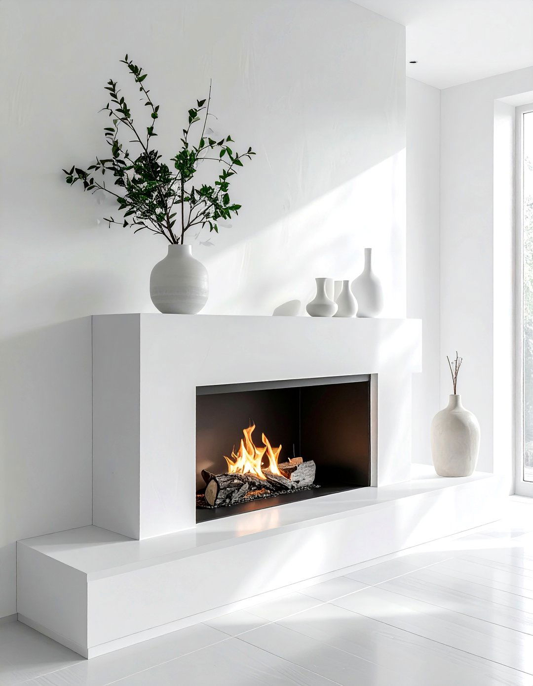 Single Branch Vase - 30 minimalist mantel ideas