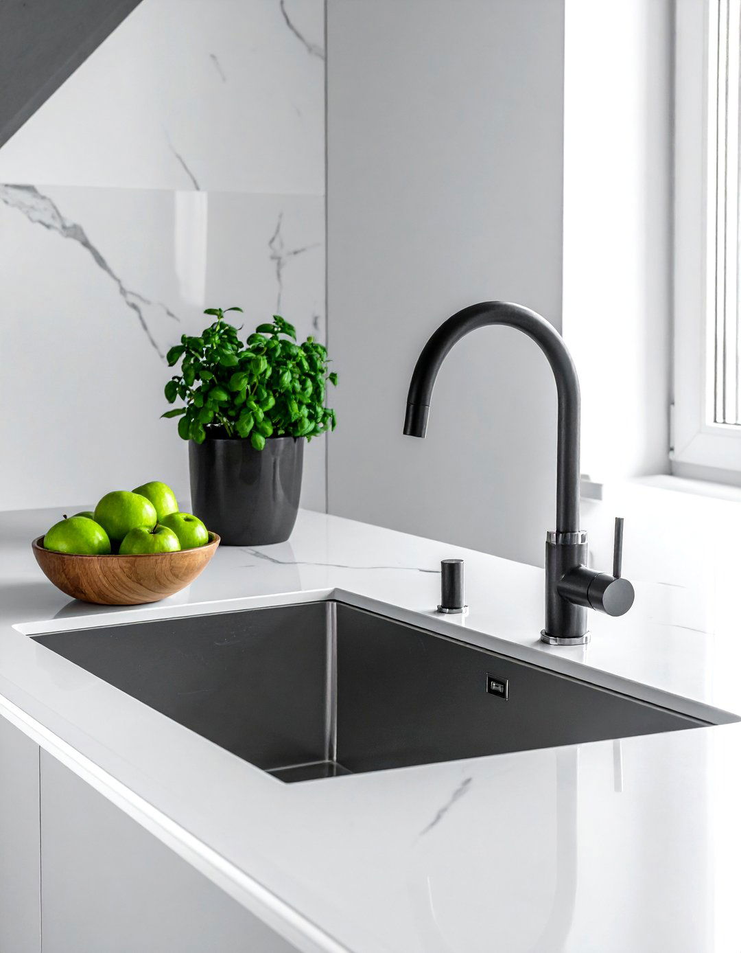 Single Handle Kitchen Faucet - 30 water-saving kitchen ideas