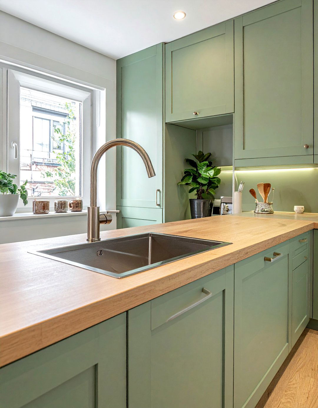 Single handle kitchen faucet - 30 brushed nickel faucet ideas