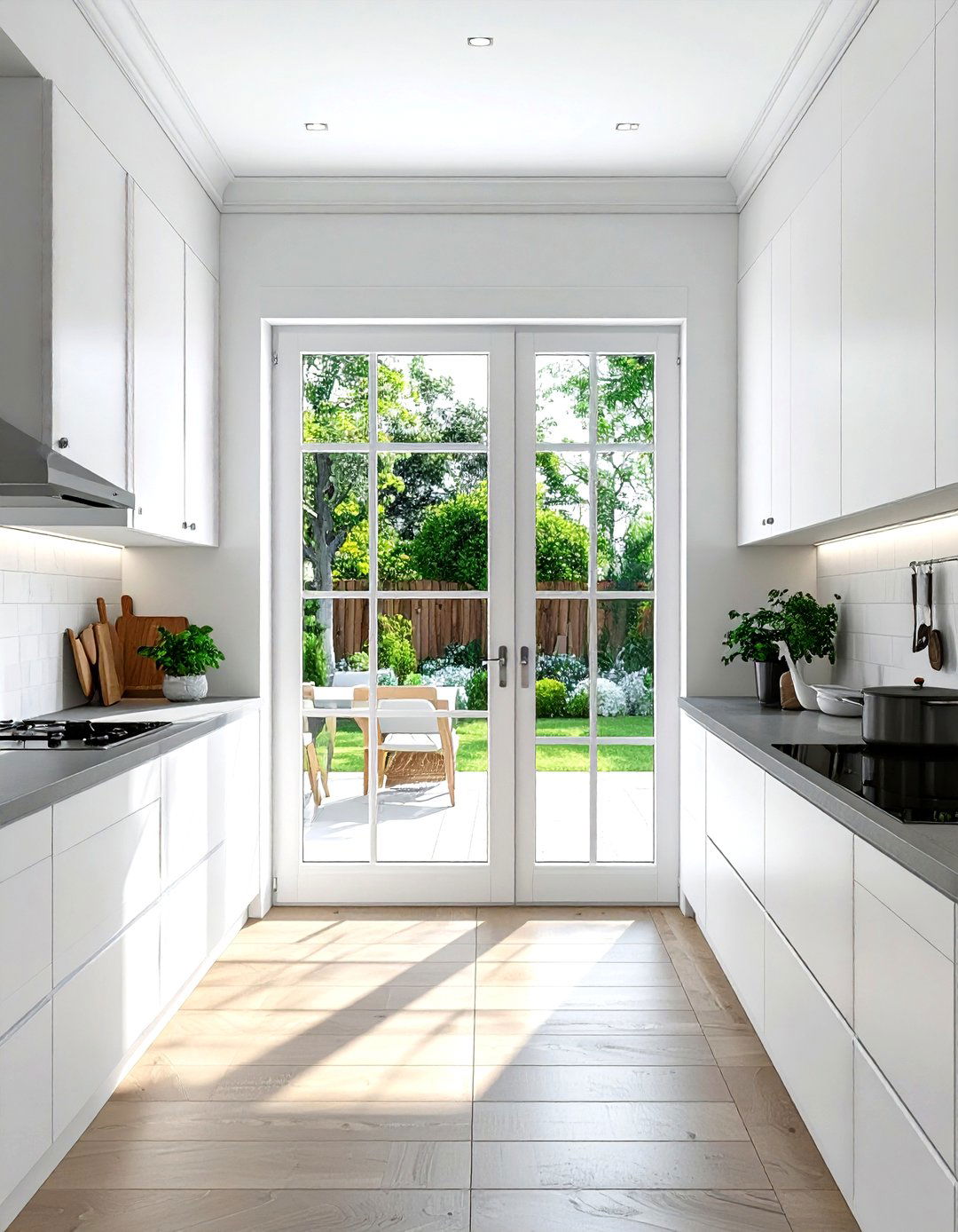 Single lite kitchen french door - 30 kitchen French door ideas