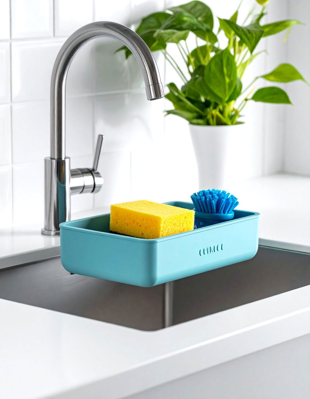 Sink Caddy Organizer - 30 small kitchen organization ideas