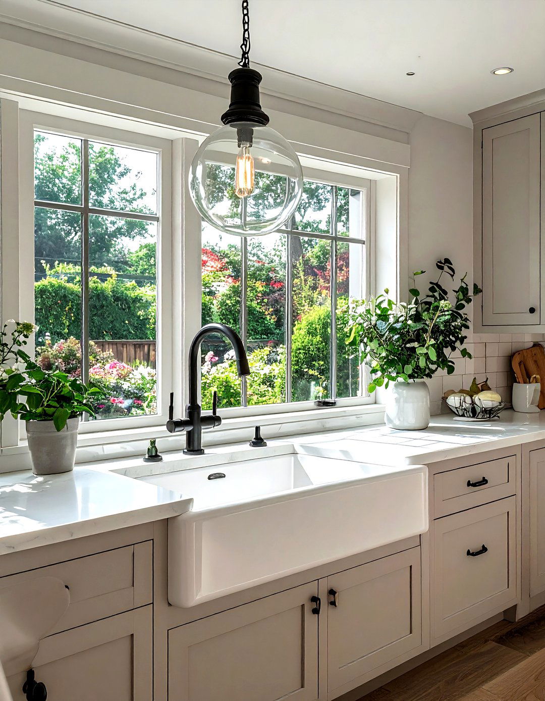 Sink window light - 30 kitchen accent lighting ideas