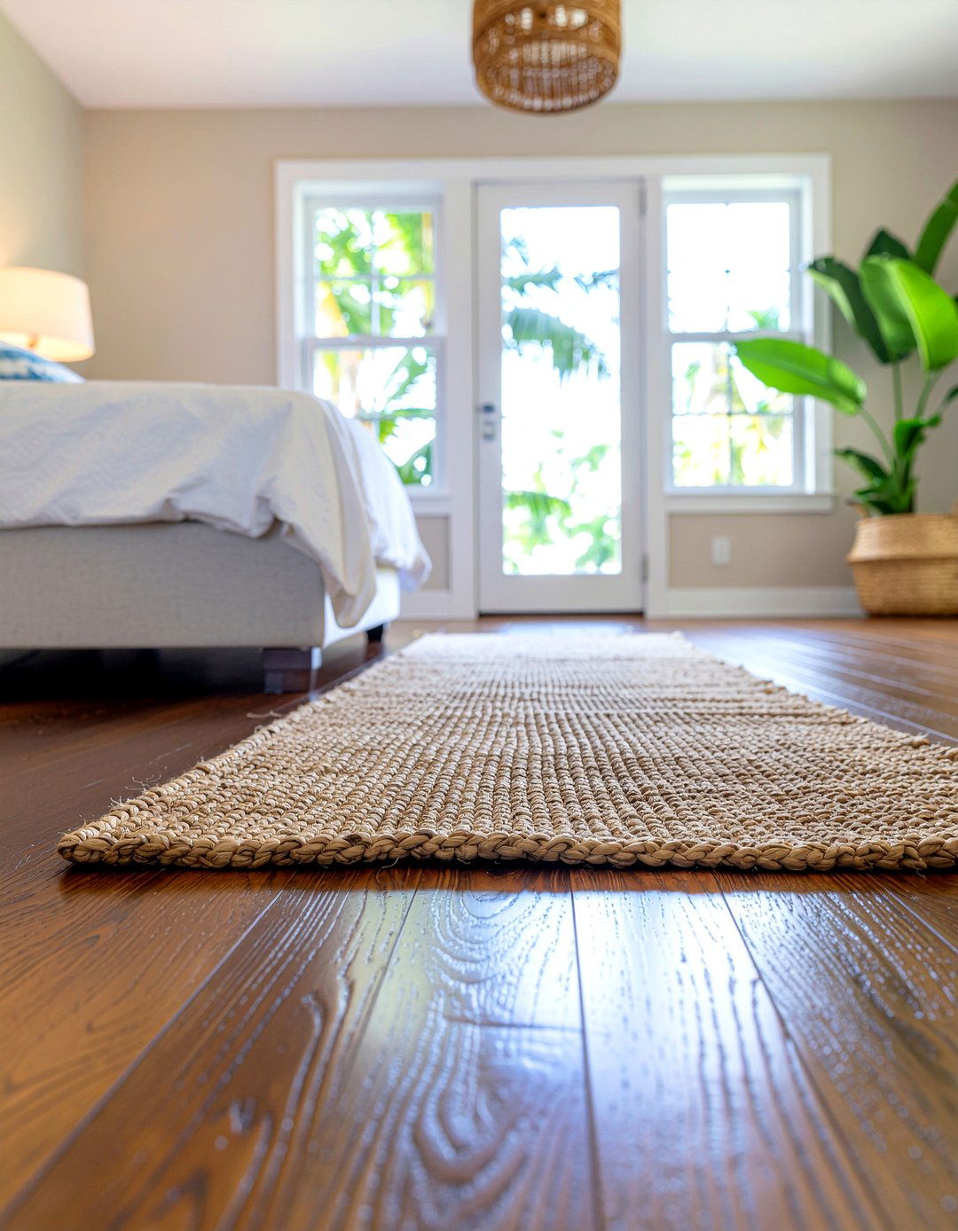 Sisal Floor Mat - 30 Caribbean bedroom ideas