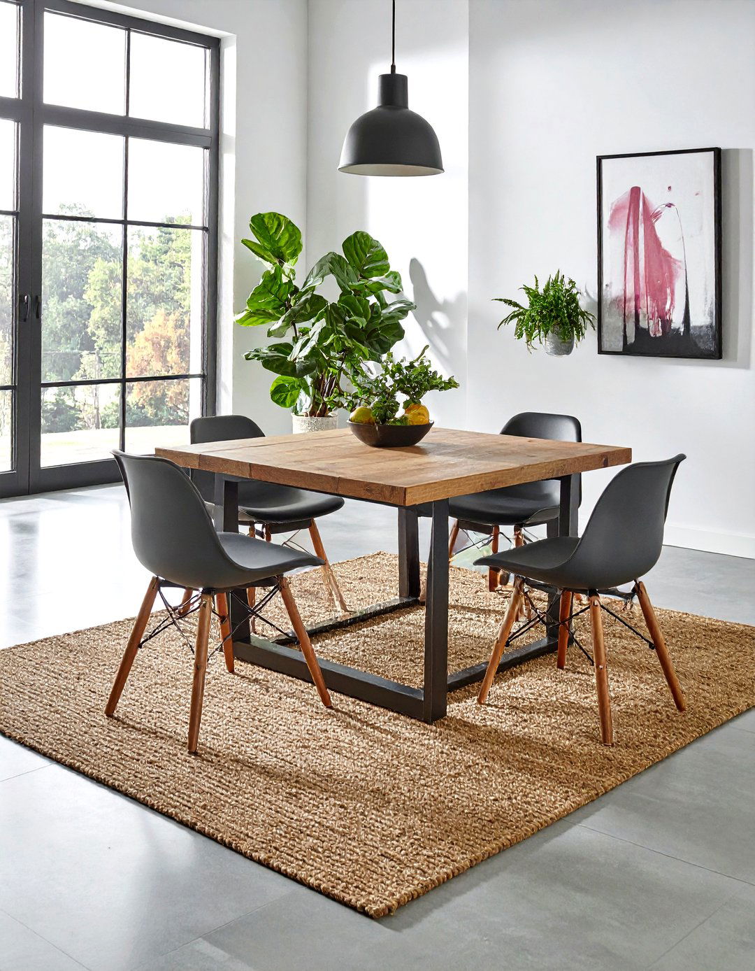 Sisal Square Rug - 30 square rug dining room ideas