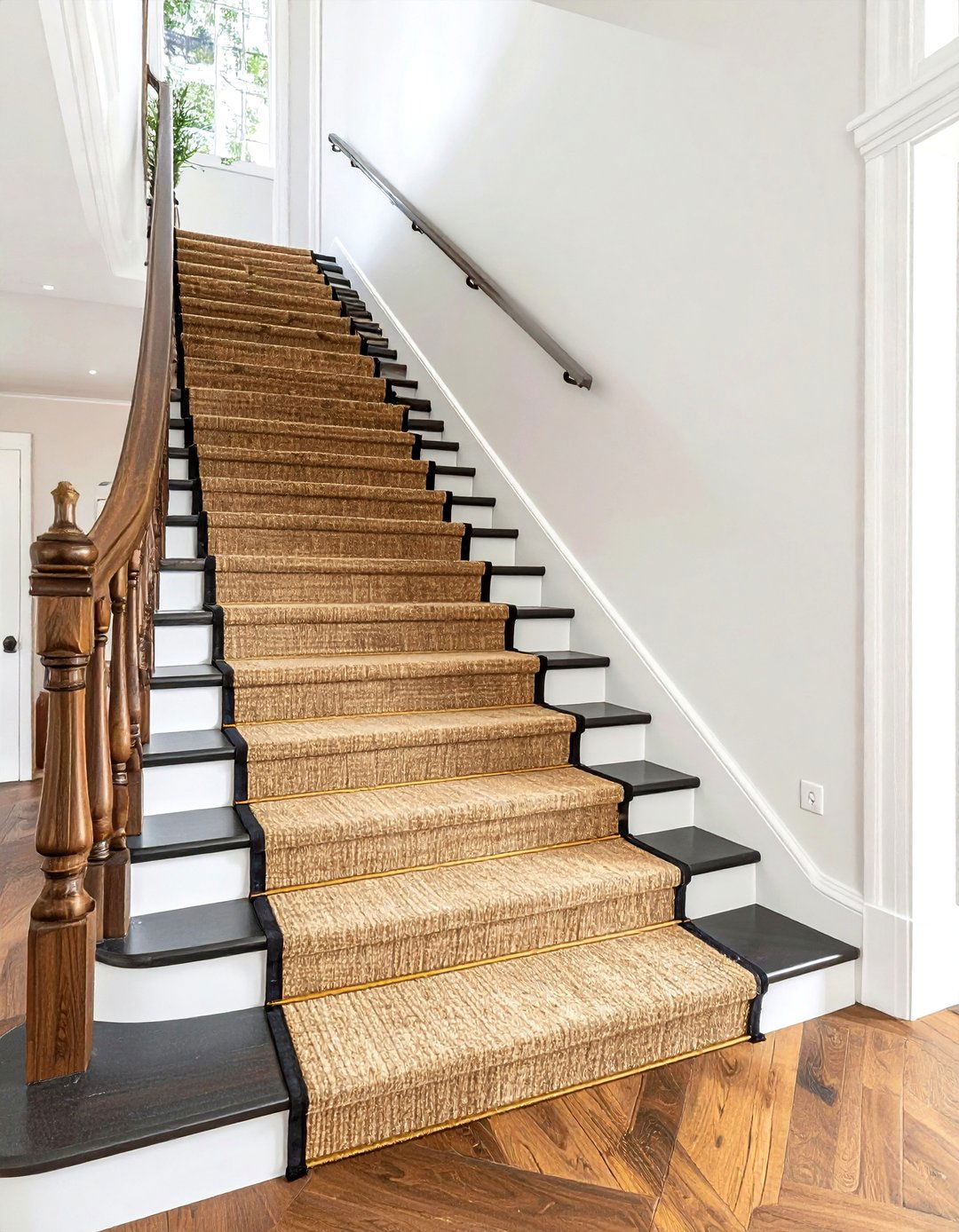 Sisal Stair Runner - 30 sisal decor ideas