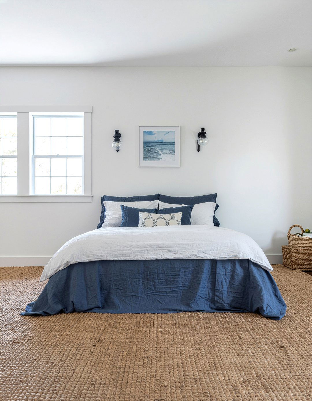 Sisal carpet - 30 nautical bedroom ideas