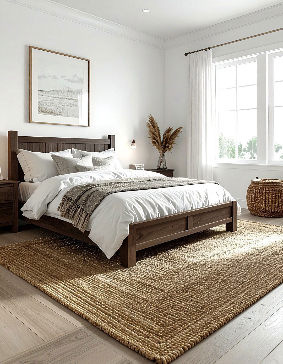 Sisal rug bedroom - 30 bedroom rug ideas