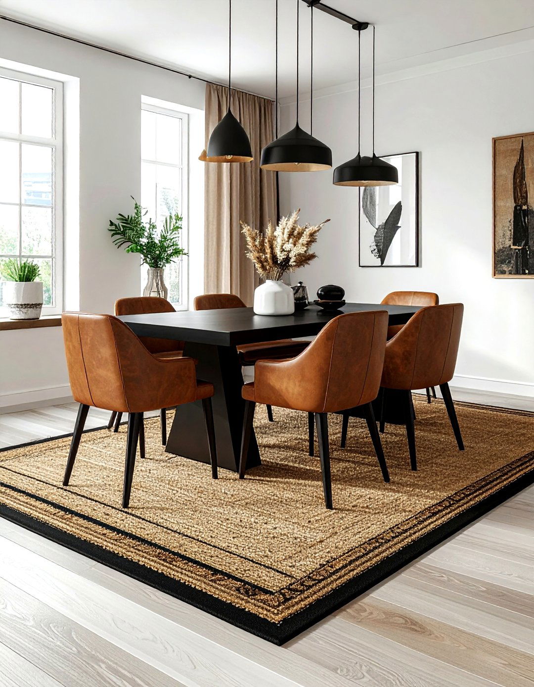 Sisal rug dining room - 30 dining room rug ideas