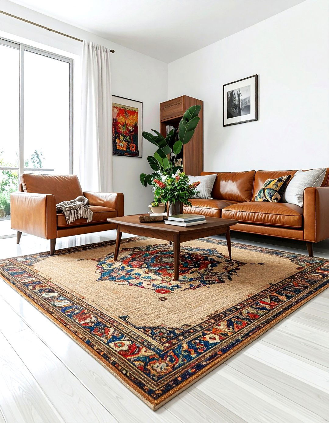 Sisal rug layering - 30 Lonny decor ideas