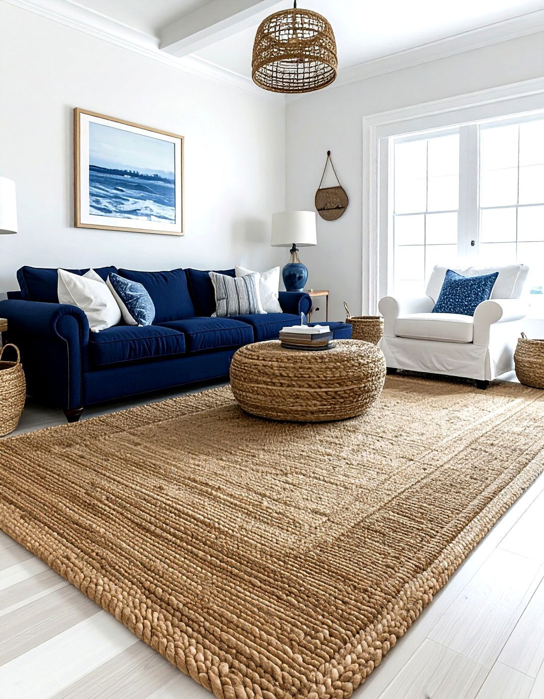 Sisal rug living room - 30 living room rug ideas