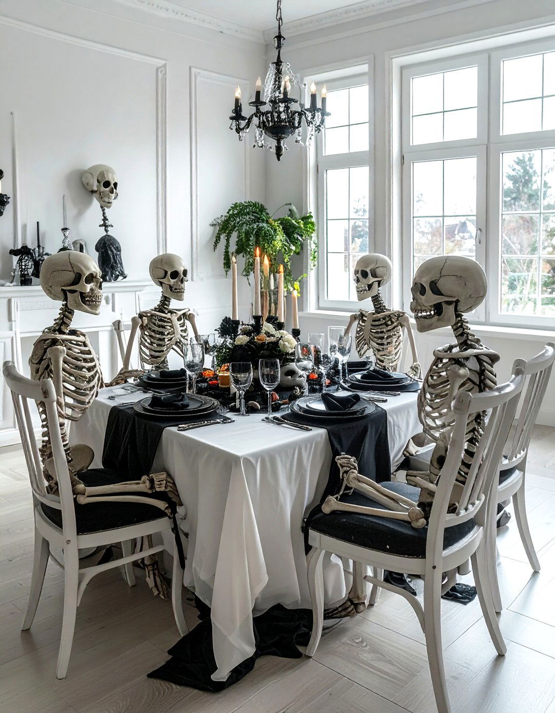 Skeleton Dinner Party - 30 spooky decor ideas